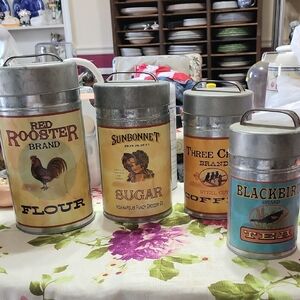 Vintage Style Kitchen Canisters Set